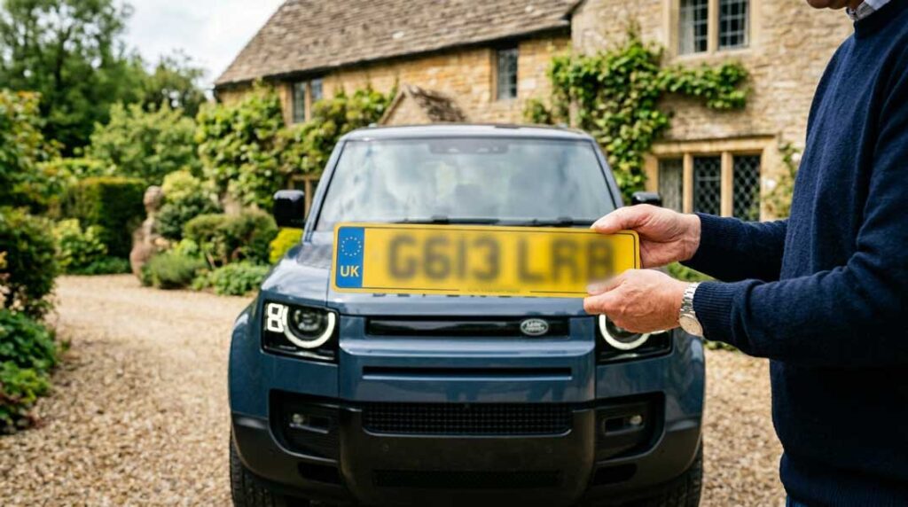 retain number plate