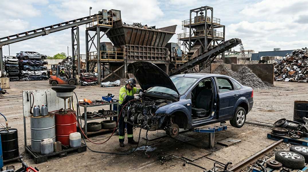 What happens to scrapped cars, the UK recycling process from depollution to recovered metal