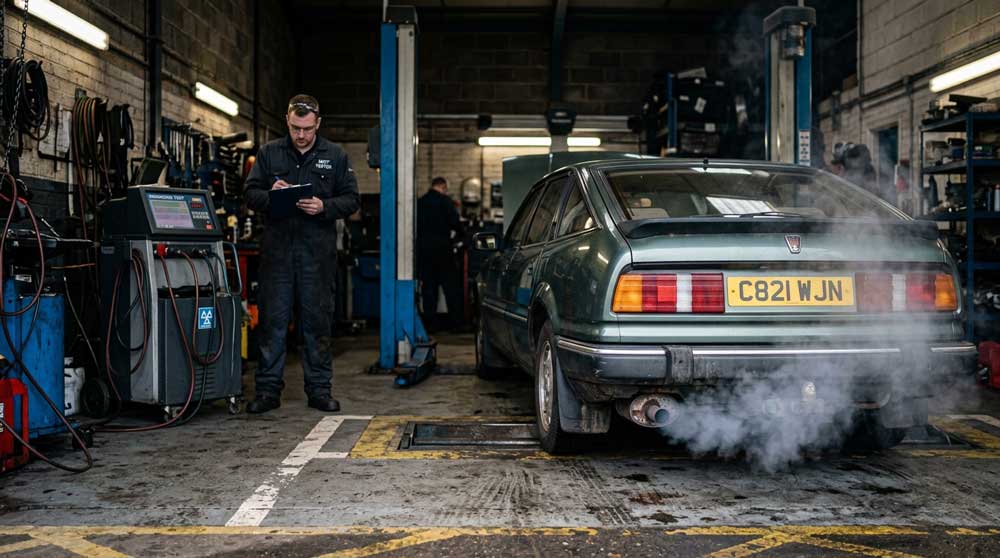 car failed MOT on emissions