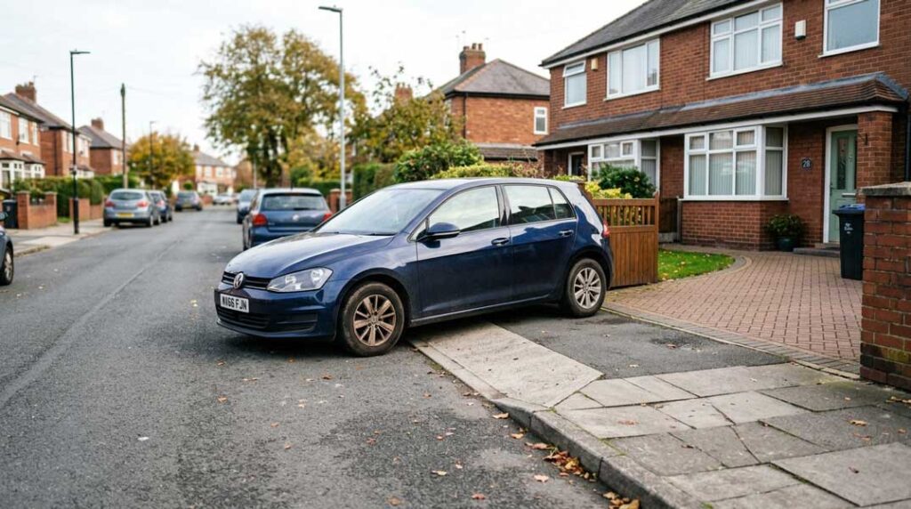 park over a dropped kerb