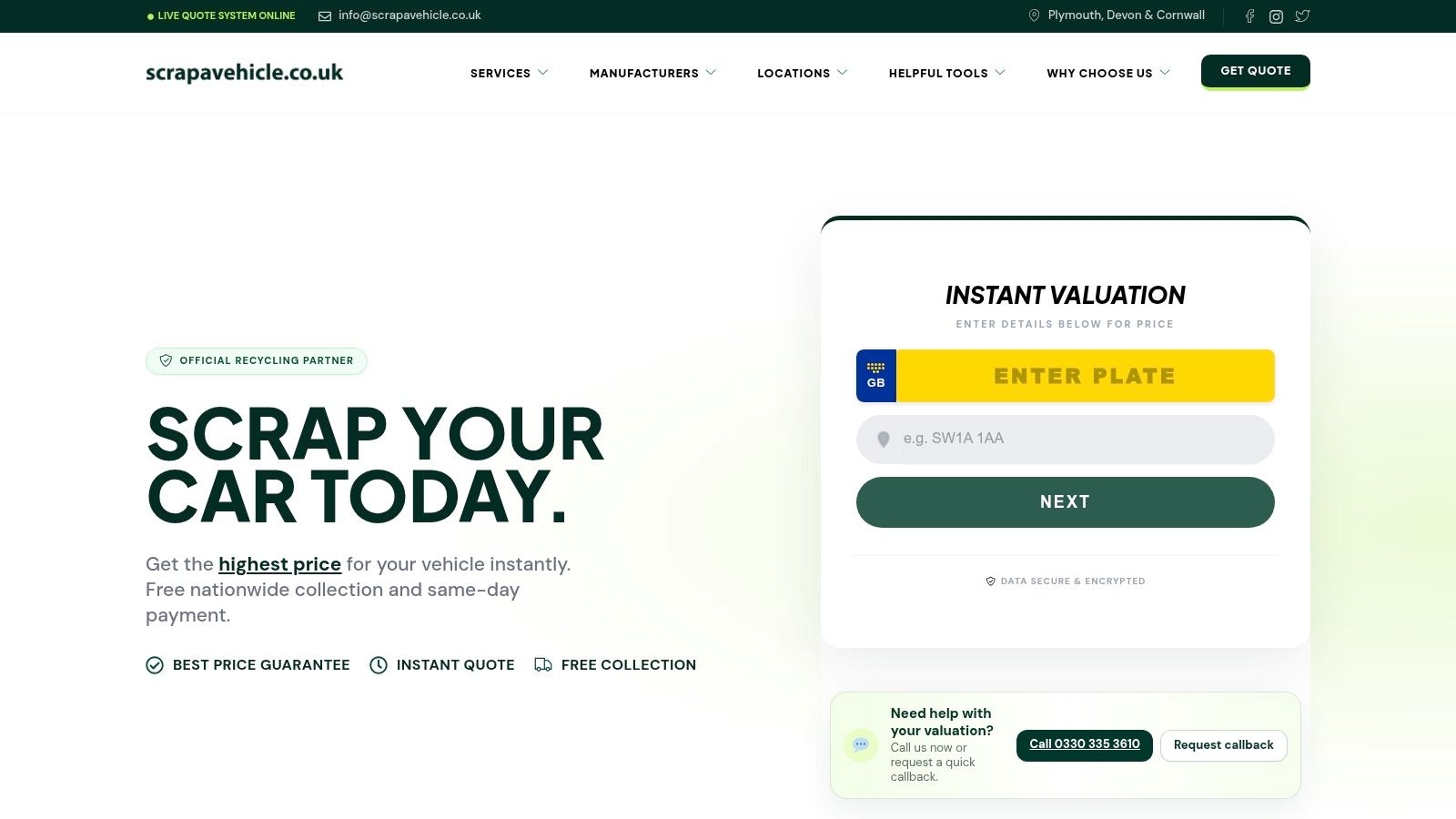 Screenshot from https://scrapavehicle.co.uk