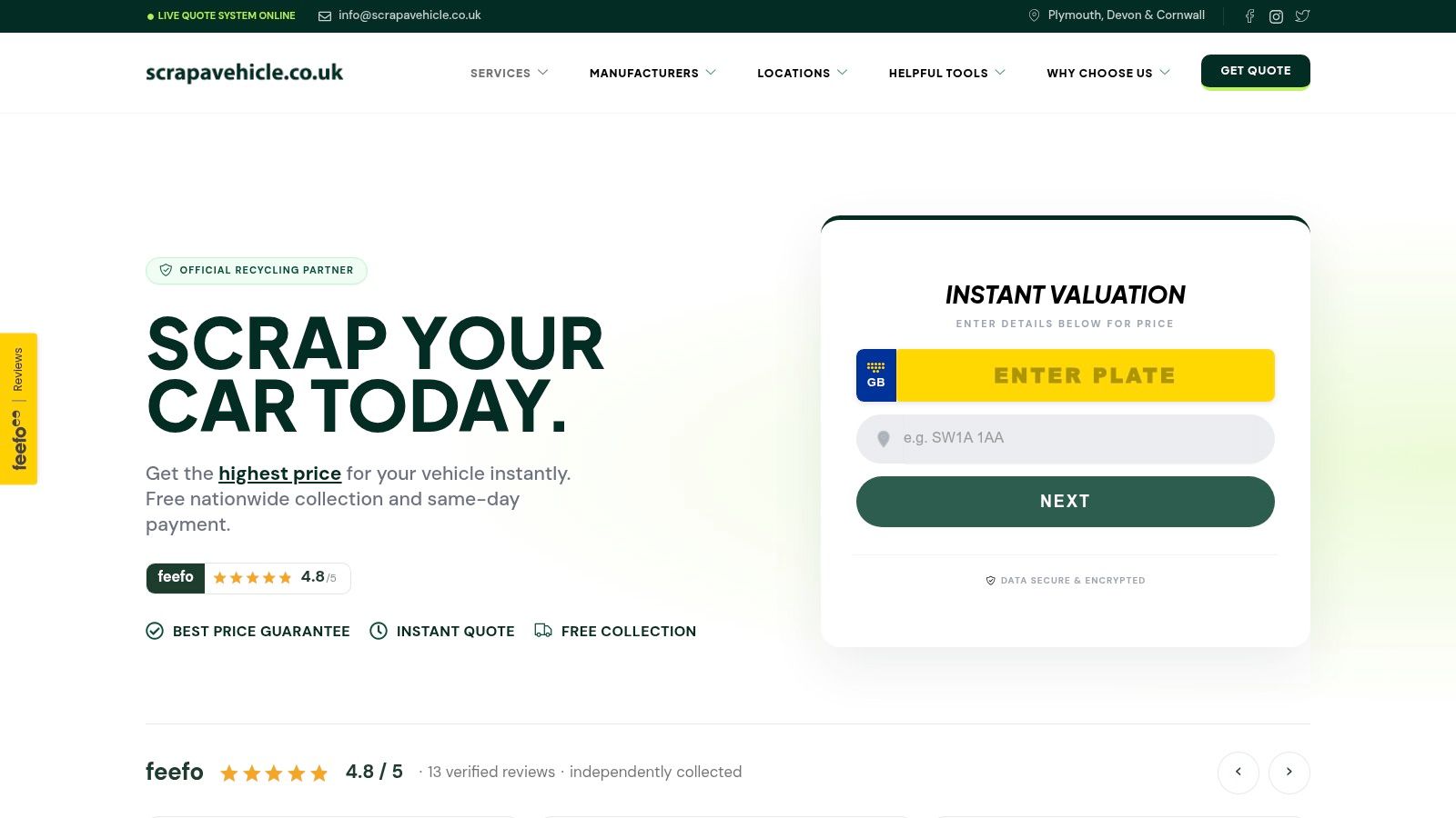 Screenshot from https://scrapavehicle.co.uk